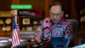 Anwar juga berkesempatan berbicara dengan Perdana Menteri Kamboja Hun Manet_fb