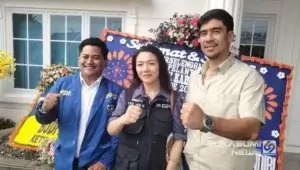 Sekjen DPP IPTI Pusat Yenyen Kuswati (tengah) didampingi Pengurus DPD KNPI Kabupaten Sukabumi (1)