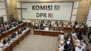 Suasana rapat Komisi III DPR