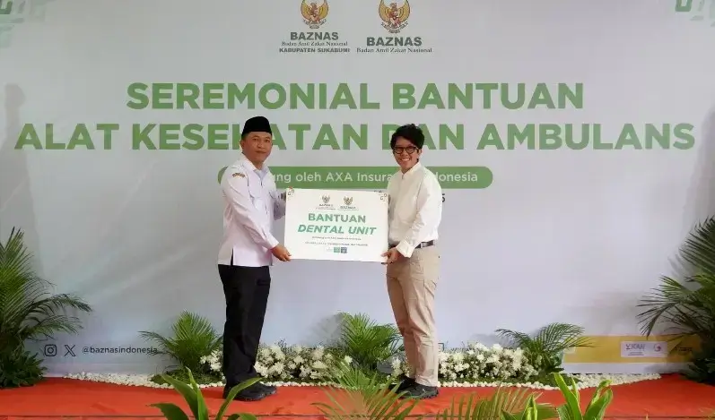 Wabup Sukabumi Terima Bantuan Ambulans dari PT AXA Indonesia untuk BAZNAS Kabupaten